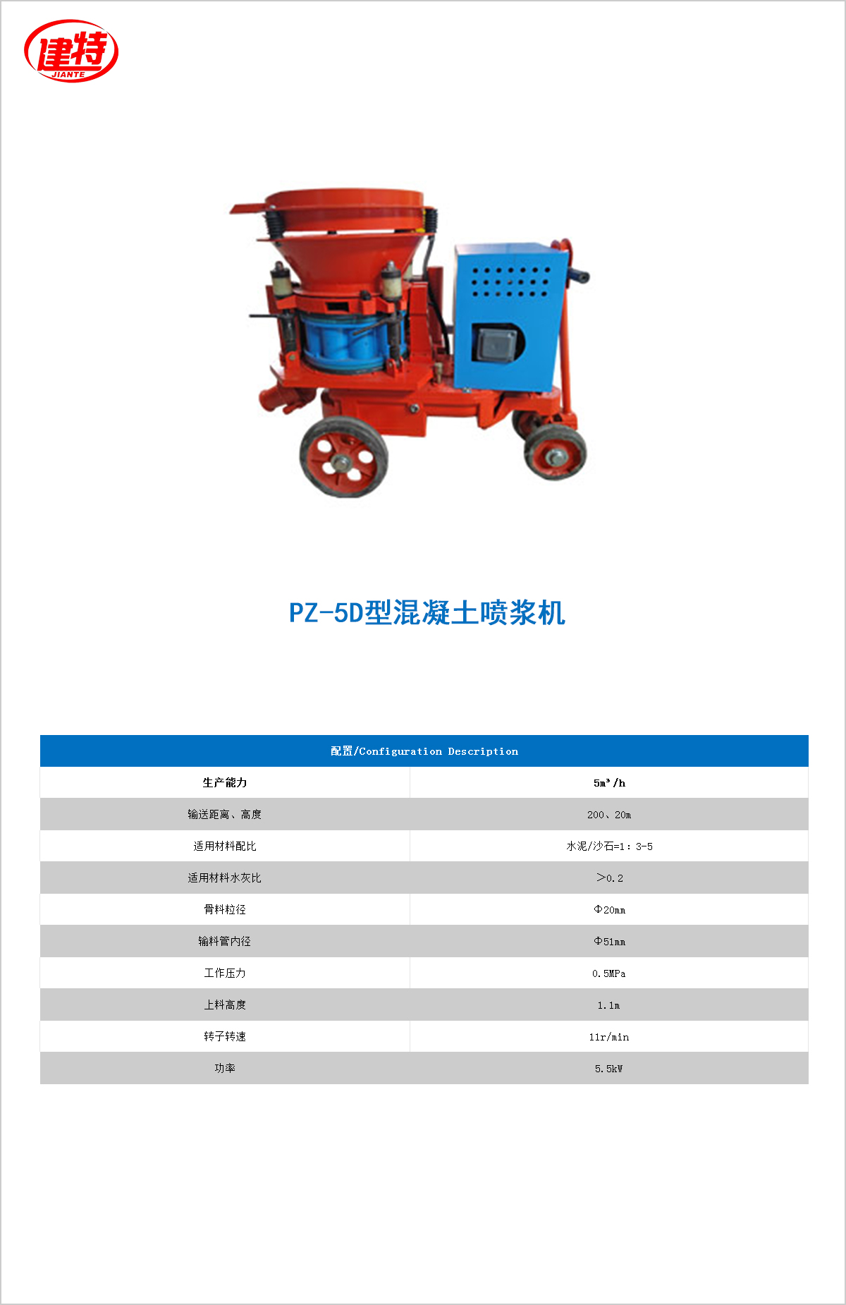 03-PZ-5D型混凝土噴漿機